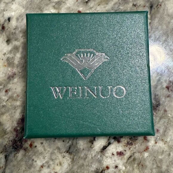 NEW Weinuo Silver and Blue Women's Anxiety Spinner Ring Size 9 - Picture 9 of 10